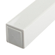 Classic White Plastic Mezuzah Case, Silver Shin - for Scroll of 12 cm Length