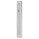 Classic Transparent Plastic Mezuzah Case  Silver Shin