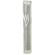 Glittering Metal Look Plastic Mezuzah Case with Western Wall Image  Silver Shin