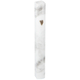 Gray and White Marble Aluminum Mezuzah Case, Side Channels  Various Lengths