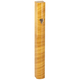 Light Brown Grained Aluminum Mezuzah Case, Side Channels  Silver Shin