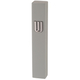 Gray Polyresin Mezuzah Case with Stone Effect, Silver Shin - For 12 cm Scroll
