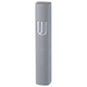 Rounded Light Gray Polyresin with Stone Effect Mezuzah Case  Silver Shin