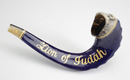 Hand Painted in Israel on a Rams Horn Shofar - Lion of Judah with Gold Tints
