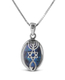 Grafted Pendant Necklace in 925 Sterling Silver with Created Opal