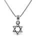 925 Sterling Silver Star of David Pendant Necklace - Small