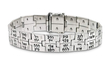 HaAri 72 Link Silver Kabbalah Bracelet, Three-letter Sequences of Divine Names