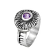 Ha'ari Silver Kabbalah Ring with Ani Ledoi  Choice of Amethyst or Topaz Gem