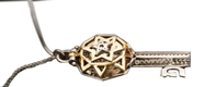 HaAri Kabbalah Gold and Silver Key Pendant Necklace, Tikun Hava  5 Metals