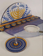 Dorit Judaica Chanukah Menorah with Detachable Dreidel - Menorah & Olive Branch