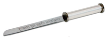 Dorit Judaica Shabbat Challah Knife, Spiral Handle Design - Shade of Silver