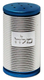 Dorit Judaica Spiral Design Salt Shaker with Hebrew Plaque - Silver and Turquoise