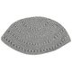 Gray Knitted Frik Kippah Yarmulke with holes