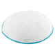 White DMC Knitted Kippah with Thin Light Blue Border Stripe - Various Sizes