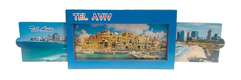 Colorful Wood Magnet with Pull-Out Sides - Tell Aviv Sea Front and Beaches