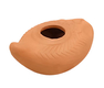 Replica of Ancient Biblical Clay Oil Lamp - Decorative Geometric Engravings
