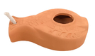 Replica of Ancient Biblical Clay Oil Lamp - Decorative Vine Engravings
