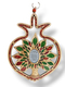 Pomegranate Home Blessing with Tree of Life and Colored Stones - Language Options