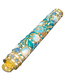 Gleaming Gold Enamel Mezuzah Case - Pomegranate and Leaf Design, Choice of Colors