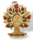 Wood Wall Hanging, Colorful Tree of Life with Leafy Pomegranates - Home Blessing