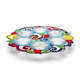 Dorit Judaica Raised Seder Plate  Colorful with Leaves and Pomegranates