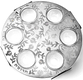 Dorit Judaica Laser Cut Seder Plate with Cutout Pomegranates and Glass Bowls