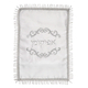 Satin Afikoman Bag, Silver Embroidery  Curving Frame
