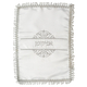 Satin Afikoman Bag, Silver Embroidery - Swirl Design