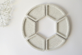 Graciela Noemi Handcrafted Modular Passover Seder Plate - White