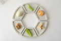 Graciela Noemi Handcrafted Modular Passover Seder Plate - White