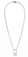 Adi Sidler Stainless Steel Waterproof Necklace, Star of David in Rectangle Frame