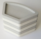 Graciela Noemi Handcrafted Modular Passover Seder Plate - Gray- White
