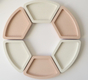 Graciela Noemi Handcrafted Modular Passover Seder Plate - Terracotta and White