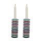 Yair Emanuel, Stacked Disc Style Candlesticks - Multicolor