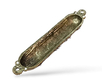 Small Pewter Mezuzah Case with Stones Enamel and Swirl Design - Choice of Colors