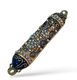 Small Pewter Mezuzah Case with Stones Enamel and Swirl Design - Choice of Colors
