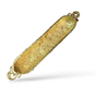 Small Gold Color Metal Mezuzah Case with Stones, Enamel - Choice of Colors