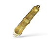 Small Metal and Pewter Mezuzah Case with Band of Gleaming Stones, Enamel - Color Choice