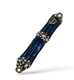 Small Pewter and Metal Mezuzah Case with Gleaming Stones, Enamel - Choice of Colors
