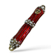 Small Pewter and Metal Mezuzah Case with Gleaming Stones, Enamel - Choice of Colors
