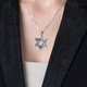 Sterling Silver Necklace, Star of David Pendant � Bead and Smooth Design