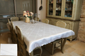 Polyester Shabbat and Yom Tov Classic White Tablecloth
