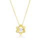 Stainless Steel Pendant Necklace, Yellow-Gold Plate - Star of David with Zircons