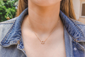 Rose Gold Plated Sterling Silver Necklace - Star of David with Zircons Pendant