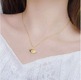 Yellow Gold Plated Sterling Silver Necklace, Zircons - Evil Eye Pendant on Enamel