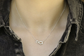 Sterling Silver Necklace with Infinity Symbol Pendant - In Yellow Gold or Silver