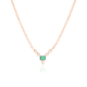 Yellow or Rose Gold Plated Sterling Silver with Green and White Zircons Pendant