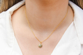Sterling Silver or Yellow or Rose Gold Necklace with Ying Yang Zircon Pendant