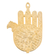 Gold Plated Wall Hamsa Based on Morocco Synagogue Lamp Decoration - Israel Museum