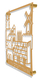 Dorit Judaica Small Wall Plaque, Cut Out Jerusalem Images and Psalm Words  Gold